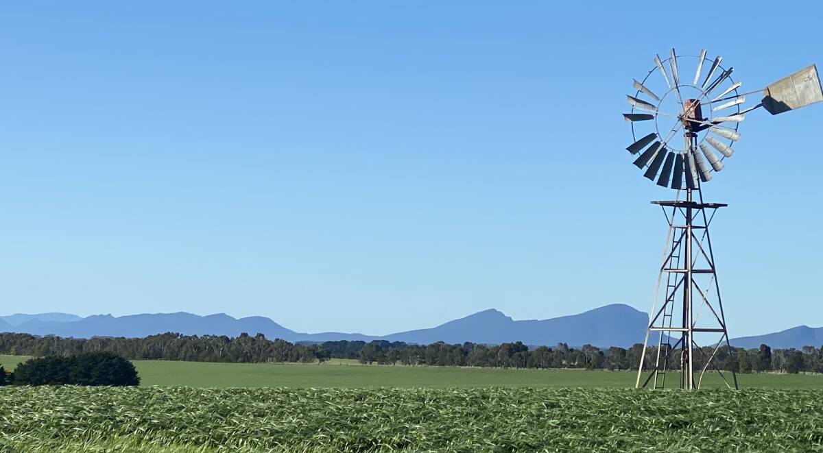 Waltanna Farms with the backdrop of the Grampians. It will soon undergo $12 million expansion of its food manufacturing capacity.