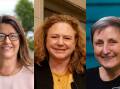 Liberal MP Roma Britnell, left, earned the most from first preference votes in the South West Coast election at almost $118,000 followed by Labor candidate Kylie Gaston, middle, at $58,000 and independent candidate Carol Altmann, right, at $40,500.