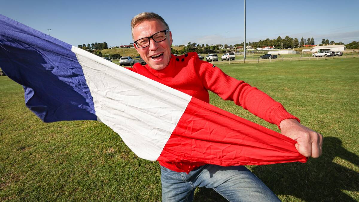 Warrnambool's Jean-Philippe Gaston thinks the World Cup is a sure thing for France on Monday morning. Picture by Sean McKenna