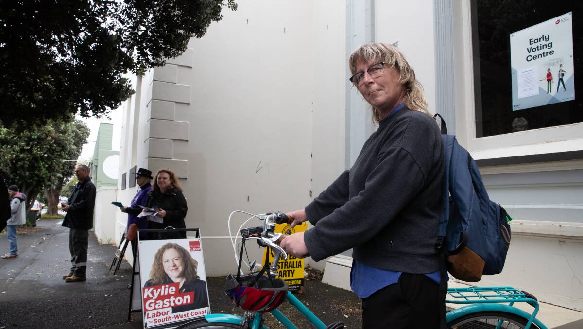 Warrnambool resident Narelle Coulson said the scrapping of early-voting requirements made the process hassle-free. Picture by Sean McKenna 