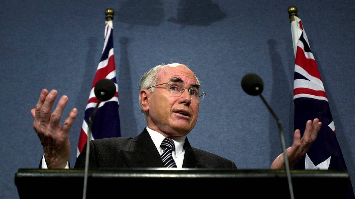 Former prime minister John Howard. Picture by Graham Tidy 