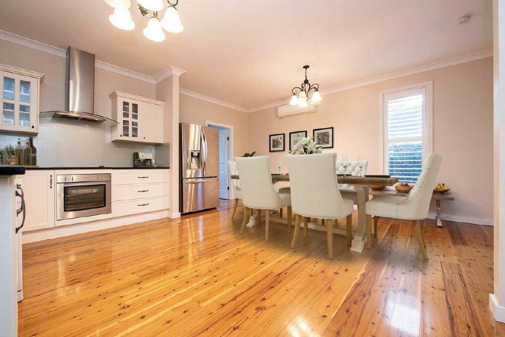 The home features a country-inspired eat-in kitchen. Picture supplied