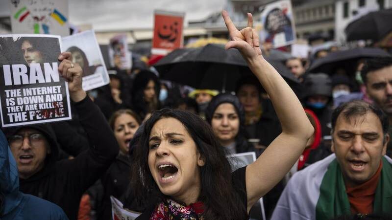People demonstrated in Western cities in solidarity with Iranian protesters. Picture by EPA PHOTO