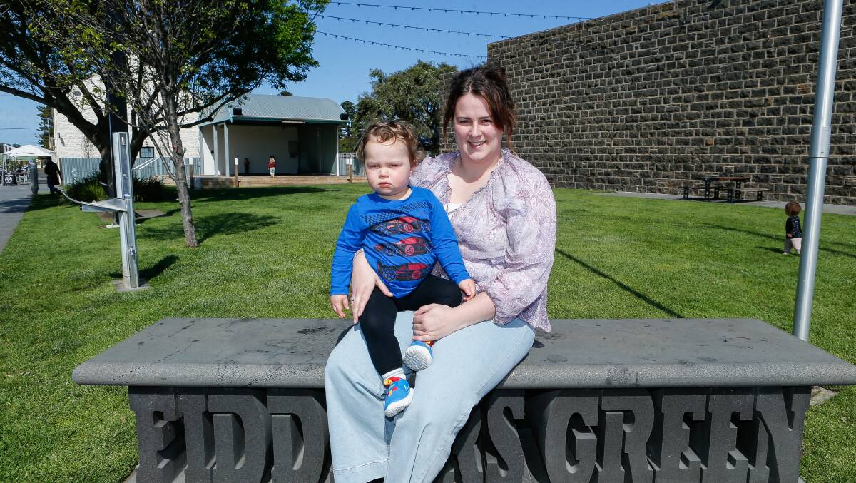 Newly appointed festival co-ordinator Naomi Harman with her son Logan. Picture Anthony Brady.