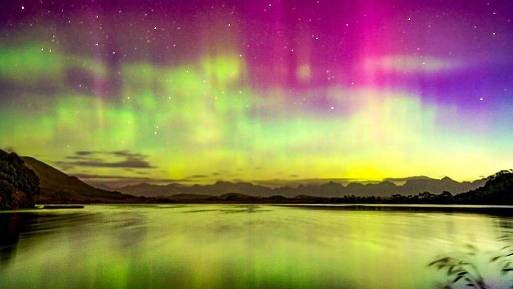 Aurora Australis in Tasmania in March 2023. Picture by Gillian Dayton.