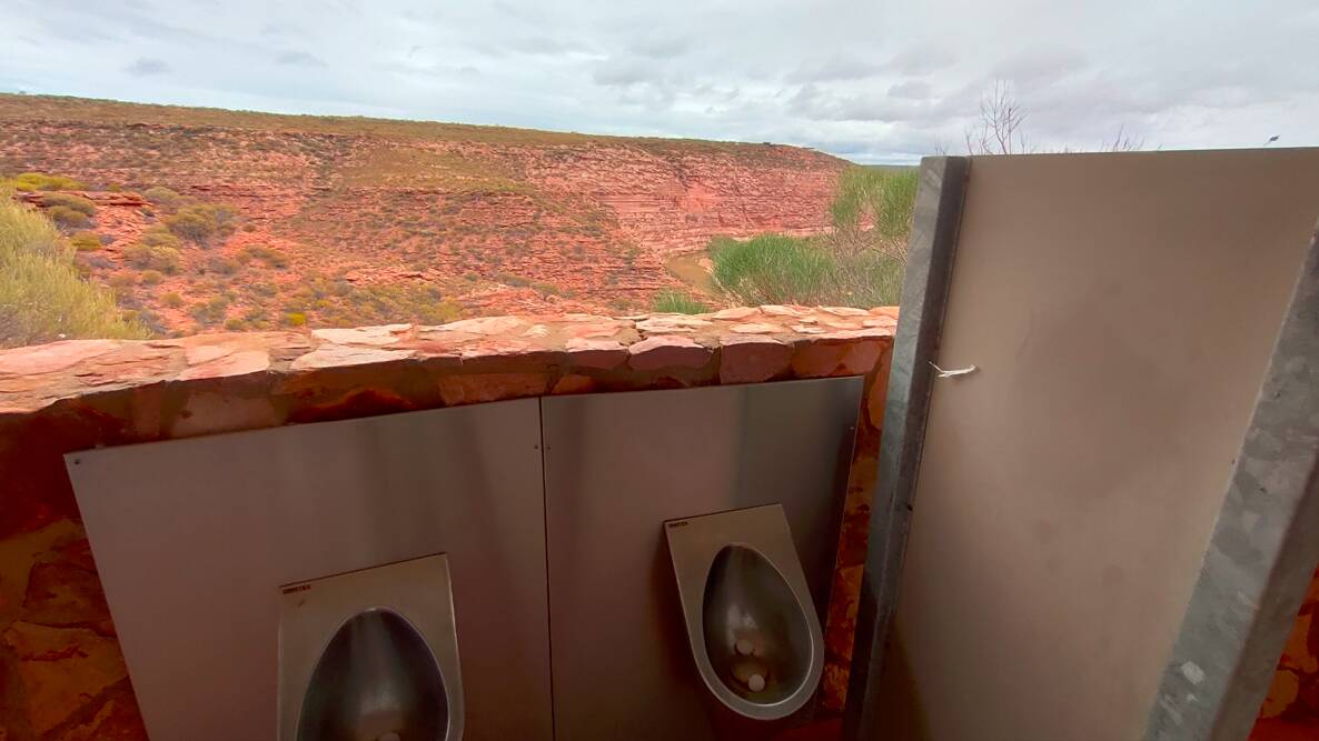 The public toilet in Kalbarri National Park, Western Australia was awarded the quirkiest public dunny. Picture via National Toilet Map
