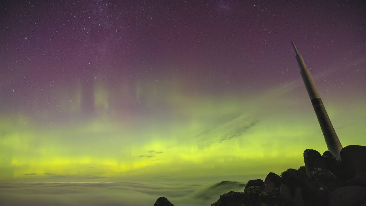 Aurora Australis in Tasmania in March 2023. Picture by Toby Schrapel.