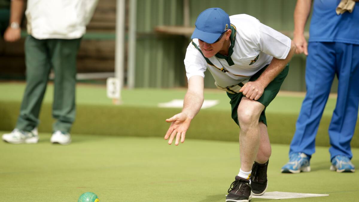 Western District Playing Area lawn bowls competitor. Picture by Chris Doheny