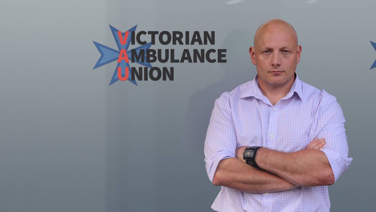 Victorian Ambulance Union Secretary Danny Hill. Picture supplied 