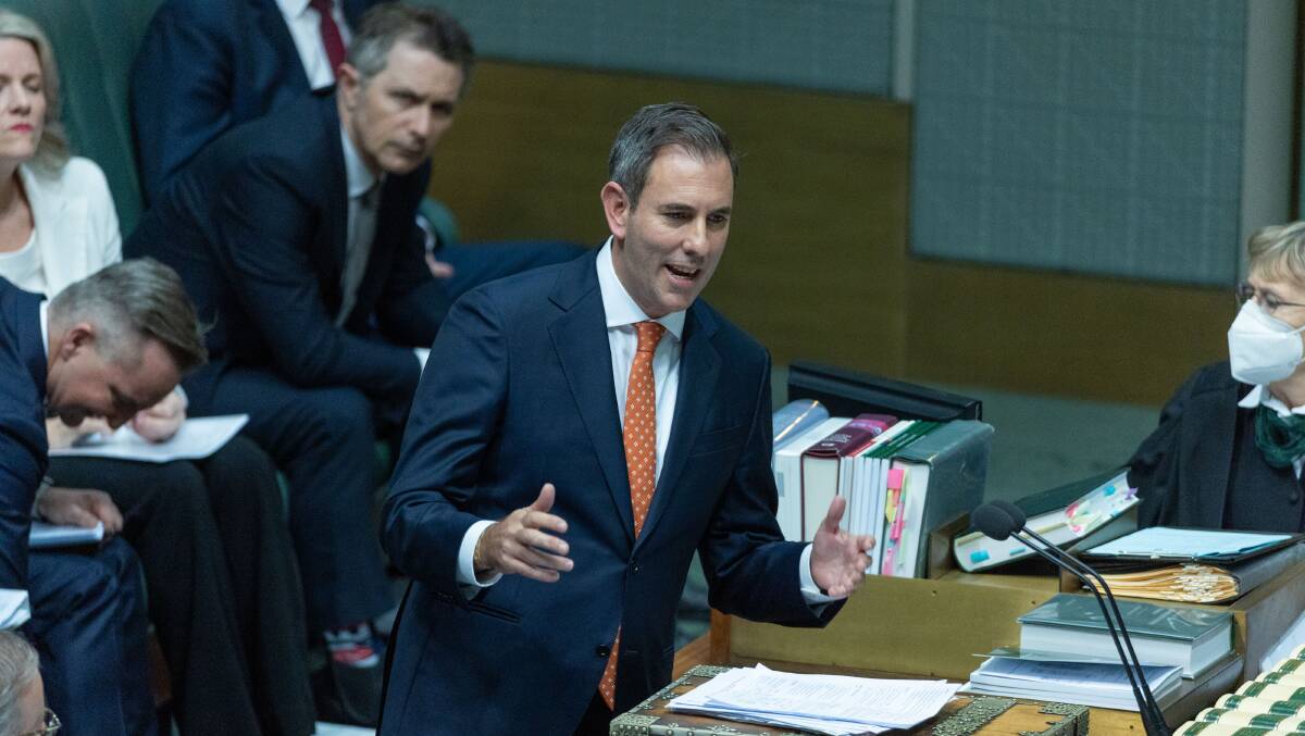 Treasurer Jim Chalmers during Question Time in the House of Representatives.
Picture by Gary Ramage