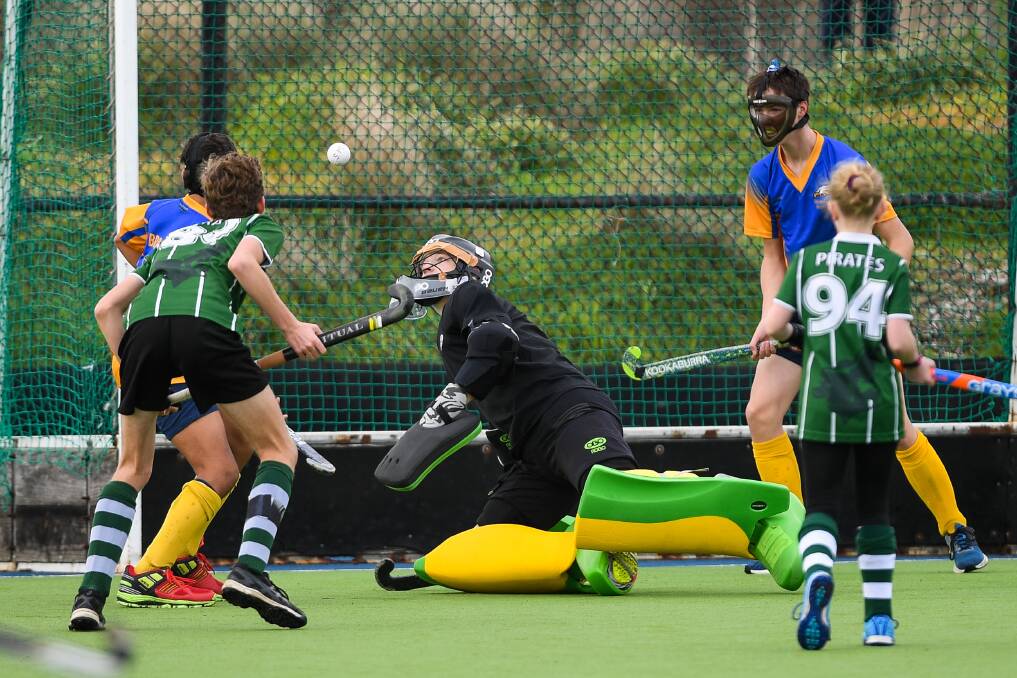 Due to the fewer players, smaller pitch and lack of boundary lines, Hockey5s puts increased pressure on the goal keeper. File picture