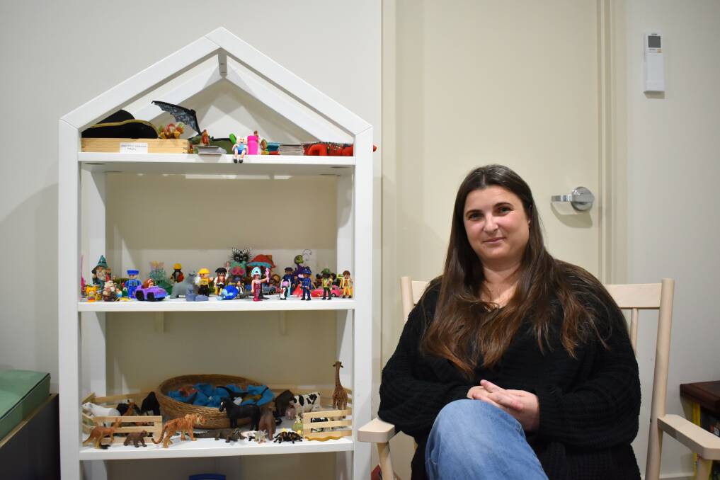 Registered play therapist Nicky Trussler beside some of the toys at Possum House. Pictures by Aaron Smith