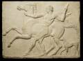 Roman marble artwork of a man and is horse. Picture from the British musuem. 