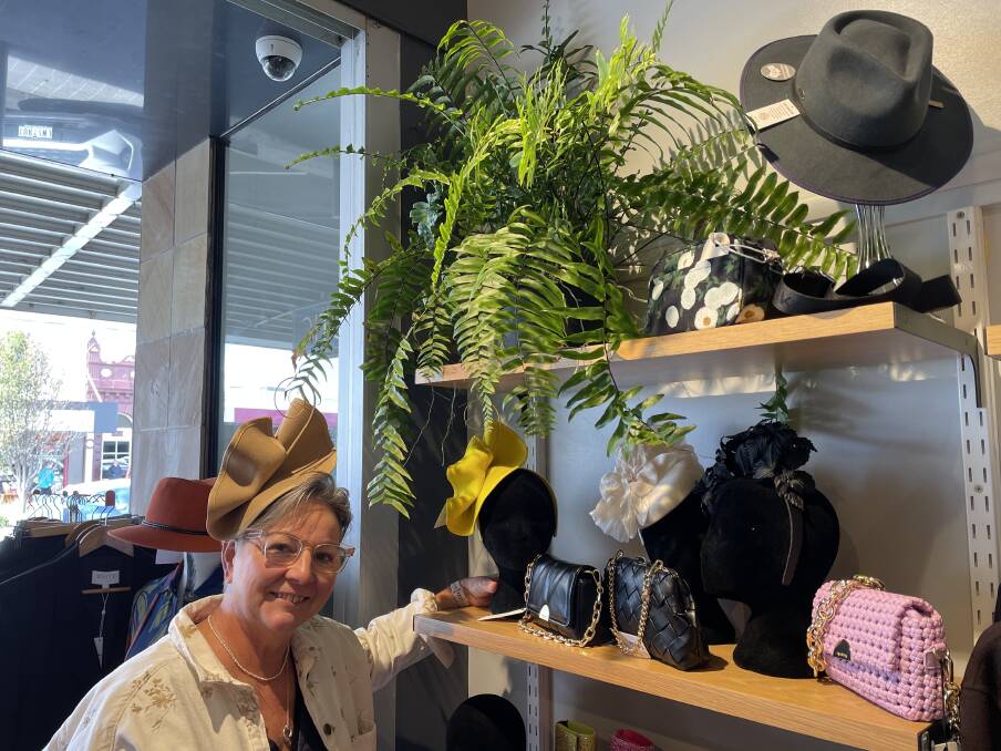 Nathalie Sheen says hats have been popular in the lead up to the 2024 May Racing Carnival. Picture by Sophia Baker