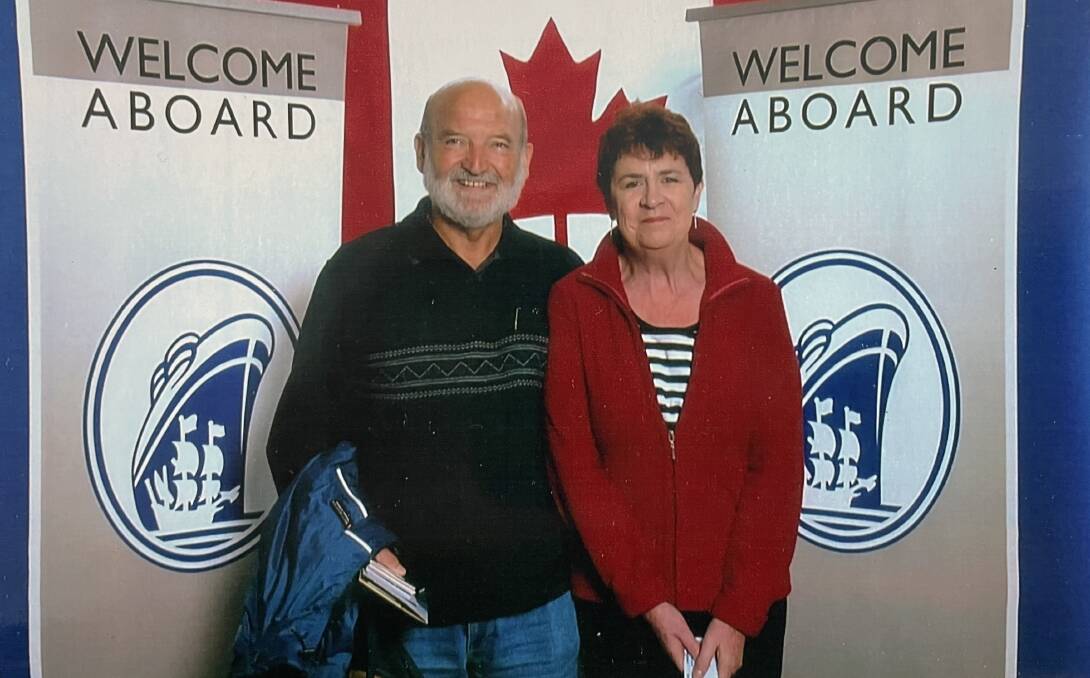 Norman and Lyn Gilmour on their holiday together in Canada. Picture supplied