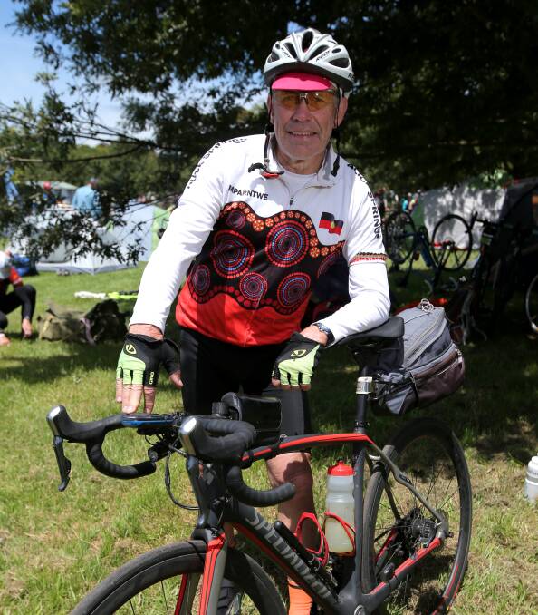 Milestone: Dave Greig is riding in the Great Victorian Bike Ride to celebrate his clean bill of health after battling bowel cancer. Picture: Rob Gunstone 