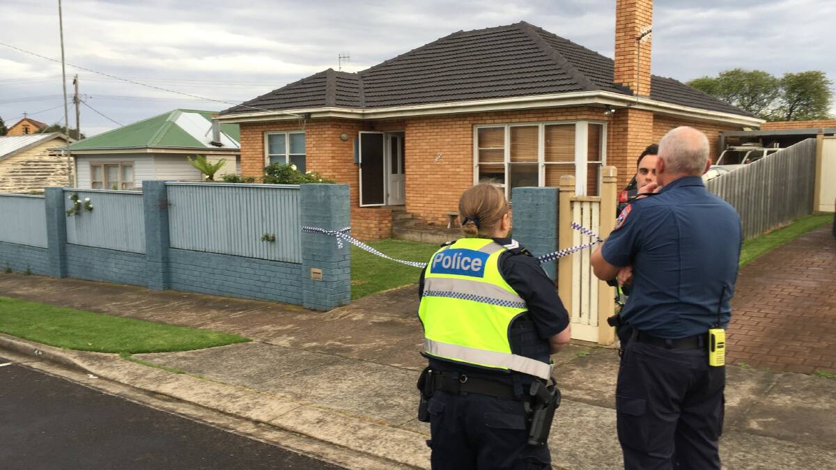 Inquiry: The house in Flaxman Street, East Warrnambool, where police are undertaking an investigation following a serious assault involving three men.