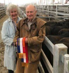 Best: Geoff and Beverley Quail had the best presented pen of steers. 