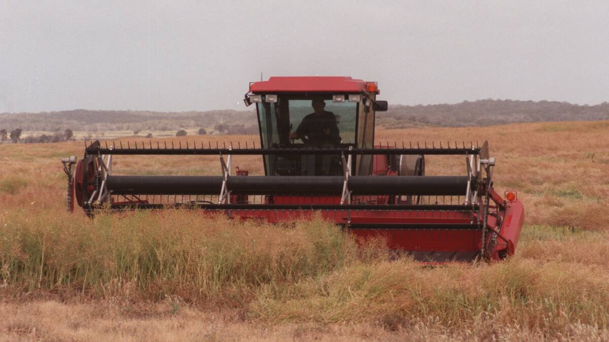 Harvest halt: Rain halted the canola harvest but has been much appreciated by farmers in southern areas of the south-west.