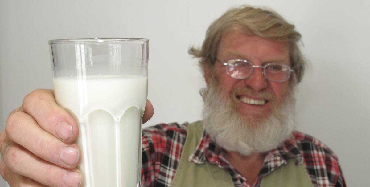 Unadulterated: Independent candidate for South West Coast, Swampy Marsh, is campaigning for raw milk to be sold in Victoria without having to be adulterated to deter consumption. 