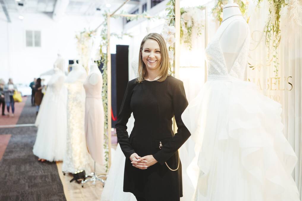 Misty Annabel, owner of Annabel's Bridal Studio, said brides were after a unique gown to express their personality. Picture: Dion Georgopoulos