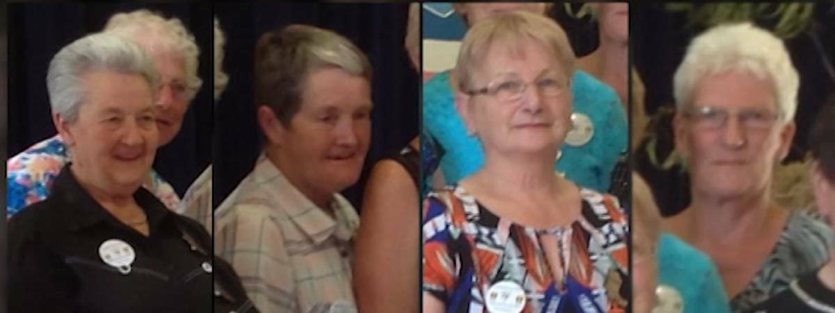 The women killed in the crash were (from left) Margaret Ely, Dianne Barr, Claudia Jackson and Elaine Middleton.