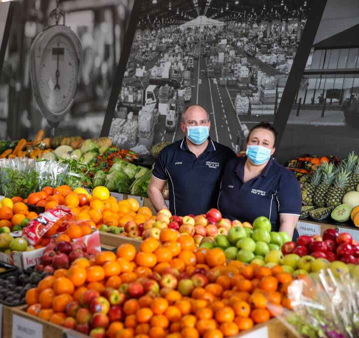 BIRTHDAY CELEBRATIONS: Cassie and Jason Greaves run Greavesy's Fruit N Veg. The business is celebrating 10 years on September 4. Picture: Morgan Hancock