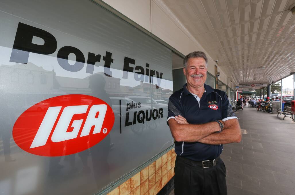 Port Fairy IGA supermarket manager and partner Colin Cleary retired from the business this week. 