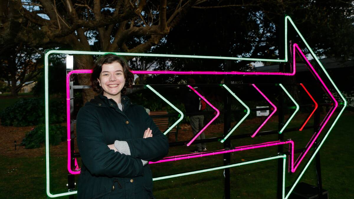 THE RIGHT DIRECTION: Jessica Muller came from Geelong and enjoyed the evening in the garden. 