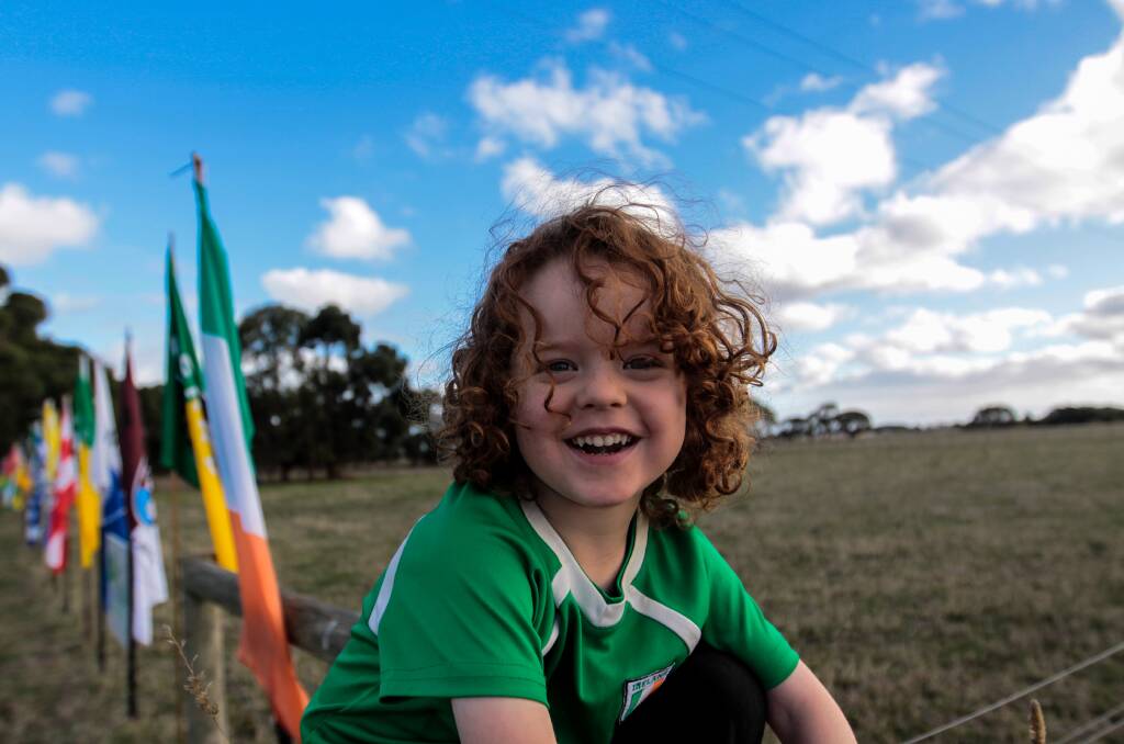 READY FOR THE IRISH FEST: Koroit redhead Jobe Dobson will participate in the Flaming Folk Parade at the festival on Saturday. 