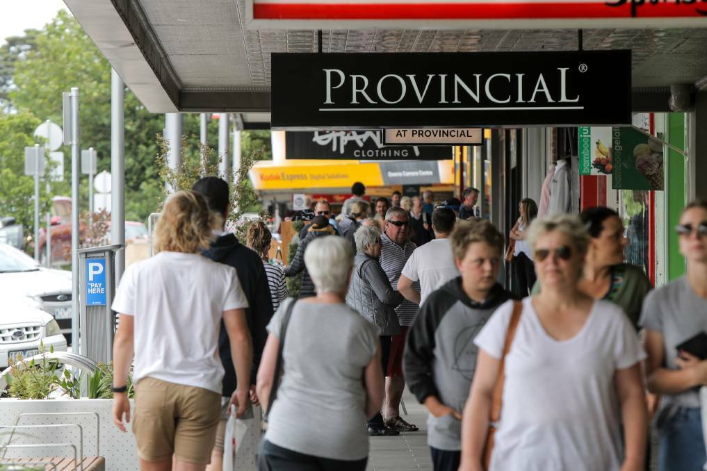 BUSY: Shoppers make their way along Warrnambool's Liebig Street looking for some last minute Christmas gifts last year. 
