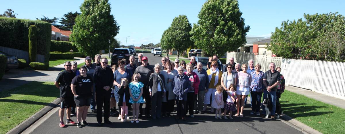 ANOTHER WAY PLEASE: Residents in the Turner Drive area, off Mortlake Road, are against a new subdivision which will increase traffic on their roads by 400 cars a day.  
