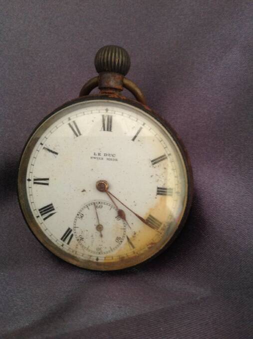 FROZEN: Norman Borthwick's watch. Picture: Warrnambool and District Historical Society.