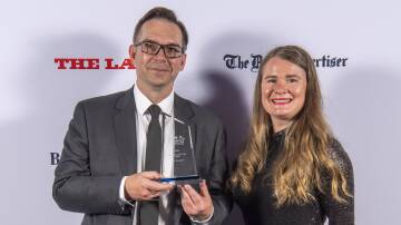 The Standard's editor Greg Best and deputy editor Rachael Houlihan accepted the ACM daily masthead of the year award in Sydney this week. 