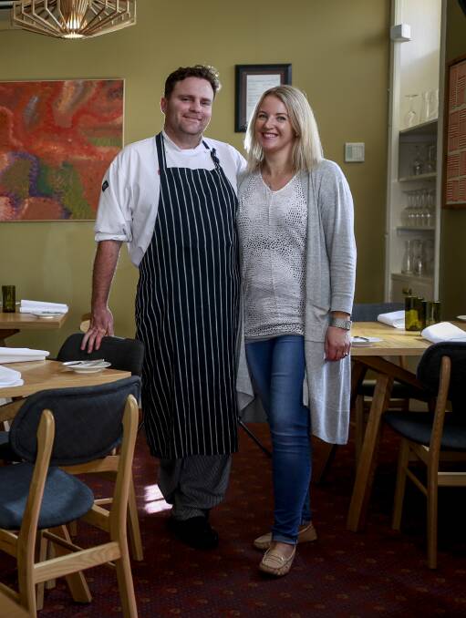 AWARD WINNING DINING: Dynamic duo Ryan and Kirstyn Sessions at their restaurant Fen, in Port Fairy. Picture: Eddie Jim