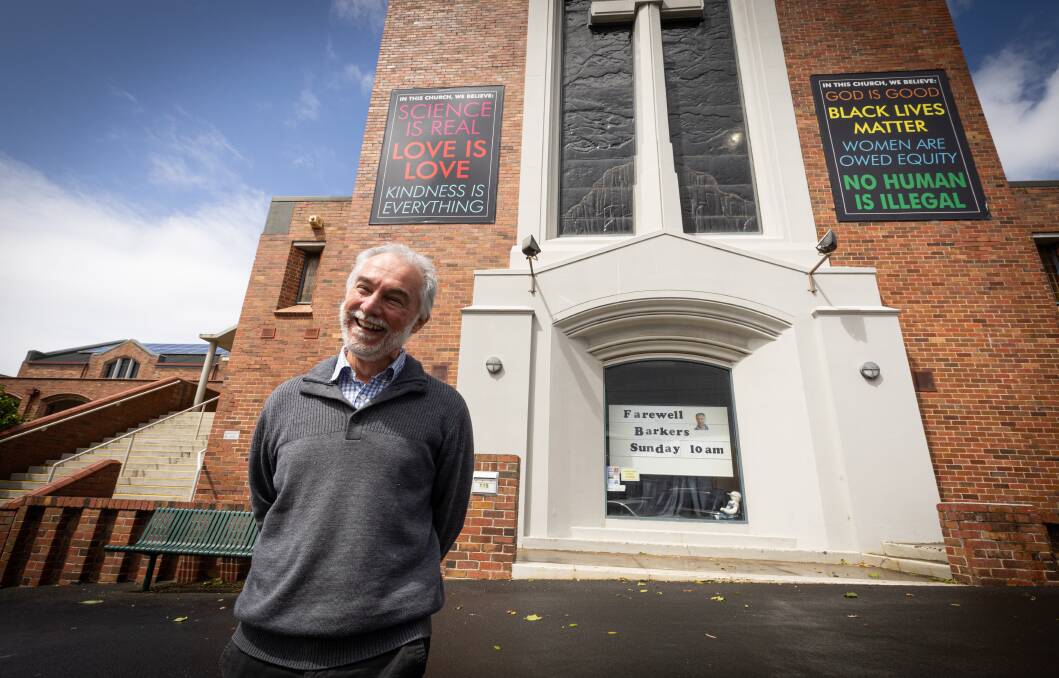 Reverend Geoff Barker has championed social issues at the Warrnambool Uniting Church voer many years. 