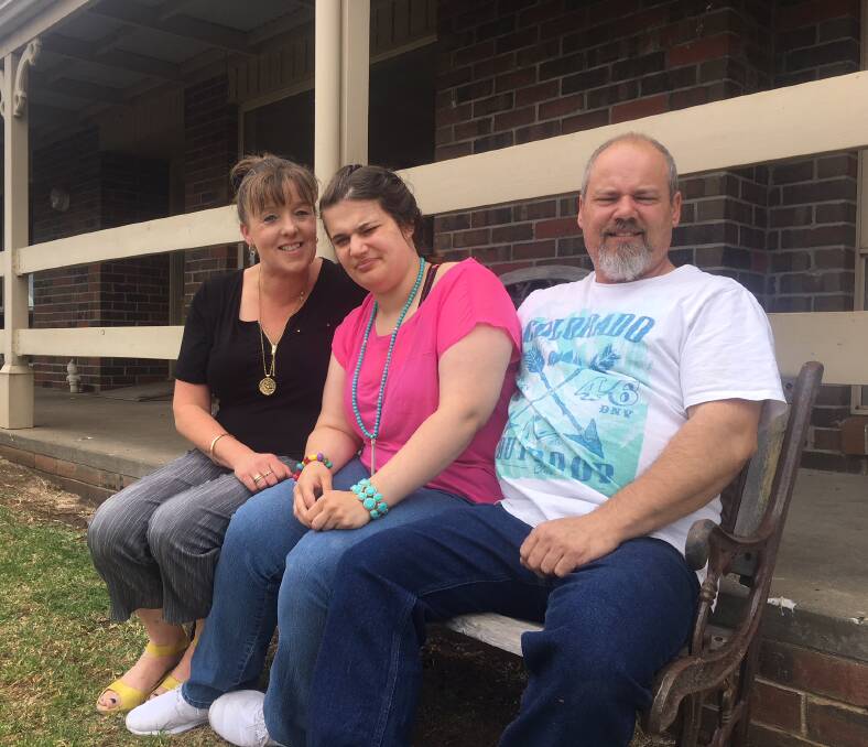DISAPPOINTED: Tania, Kahlia and David Hardy are sad WDEA will no longer continue its day services program. 