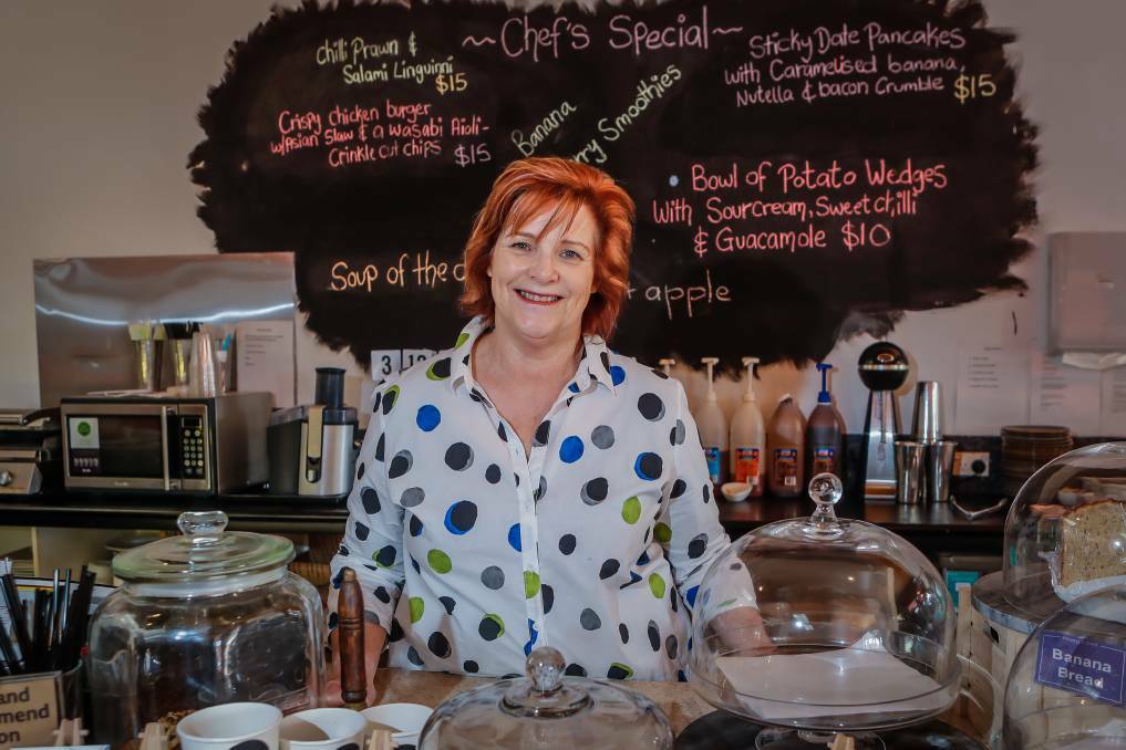 Open: Hoppy's Cafe owner Kaye A'Vard pictured at her business last year. 
