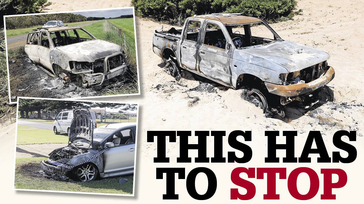 Stolen cars are being dumped and torched around the south-west.     