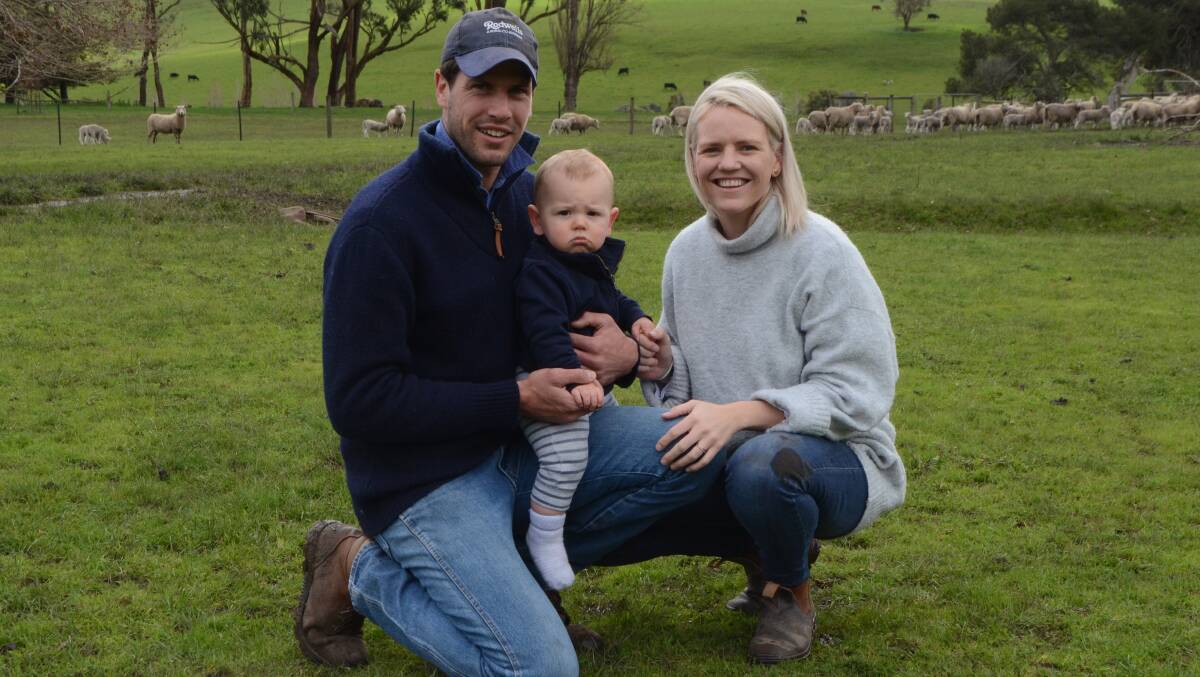 VALUE-ADDING: Sandy and Bridget Robinson, with son Hugh, are pleased with the positive feedback their Woodlawn Lamb product has received. 