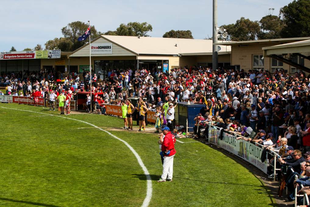  A big crowd fills the Reid Oval for the 2017 HFNL Grand Final. Picture: Rob Gunstone