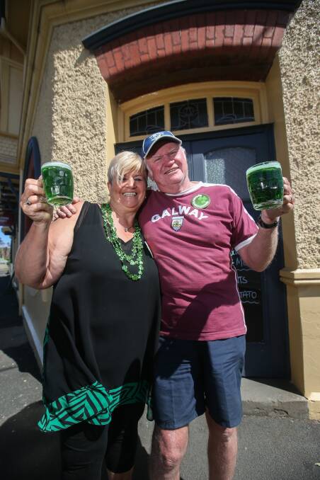 MILESTONE: Maureen and John O'Brien, from Melbourne, have been celebrating their wedding anniversary for the past 10 years on St Patrick's Day. Pictures: Amy Paton