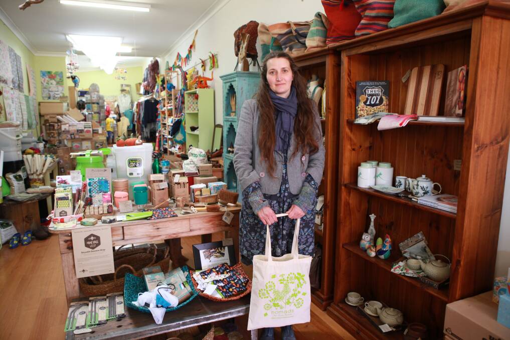 LET'S GET IT DONE: Warrnambool Environmental Action Group president and Enique Eco Store Heidi Wisniewski supports a plastic bag-free city. Picture: Rachael Houlihan