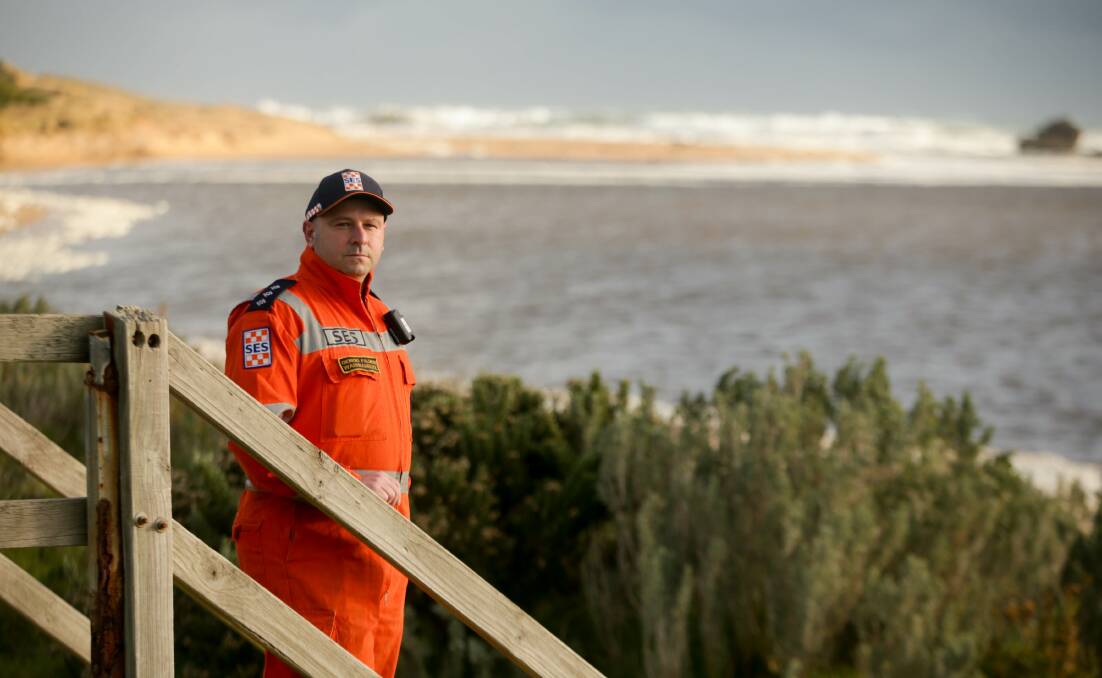 STAY SAFE: Warrnambool SES unit controller Giorgio Palmeri has urged people to take care at the Hopkins River Mouth. Picture: Chris Doheny