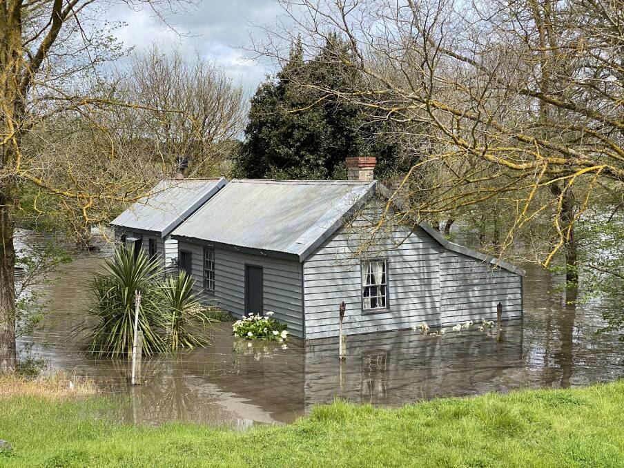 Two cottages were flooded during the deluge.