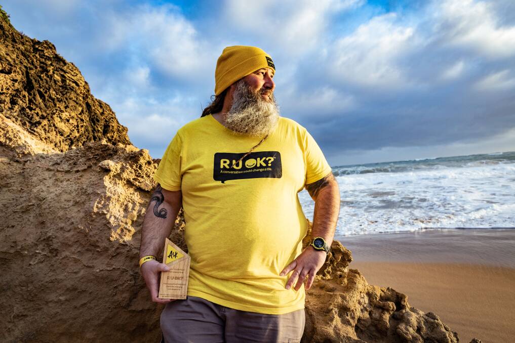 Warrnambool's Nathan McKane has raised more than $2000 by taking part in the RUOK? July challenge. Picture by Sean McKenna