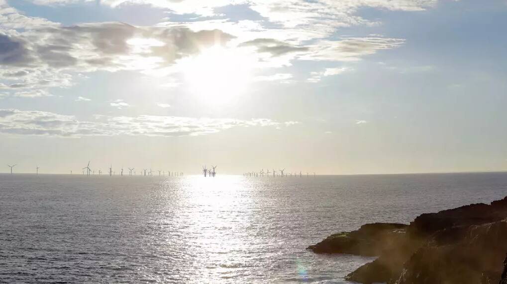 An artists impression of what a windfarm of the coast of Cape Bridgewater could have looked like.