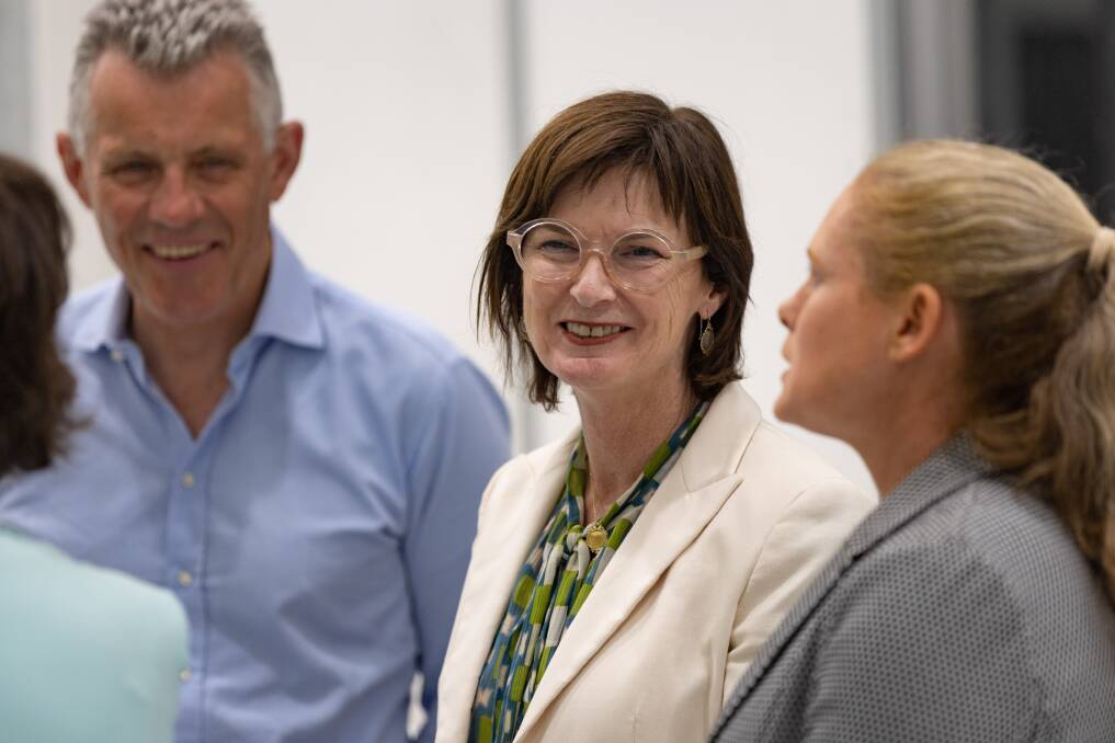 Health Minister Mary-Anne Thomas made the revelations about the Warrnambool Base Hospital redevelopment at the Regional Logistics Distribution Centre opening on Tuesday. Picture by Sean McKenna