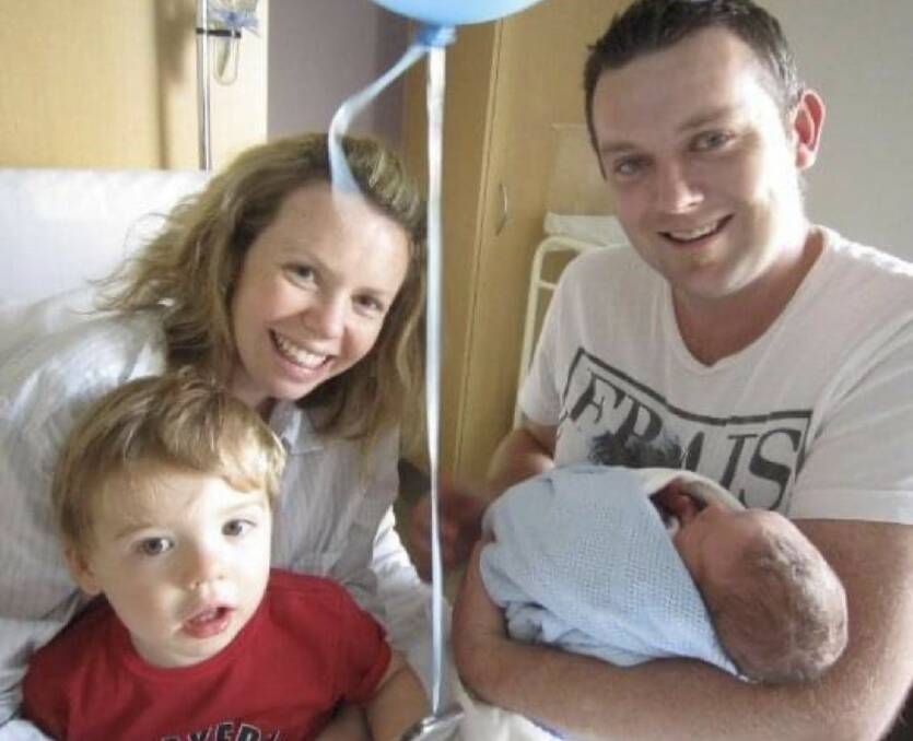 SADLY MISSED: Belinda Bozykowski with her Laurie Fox and their two children Charlie and Henry.