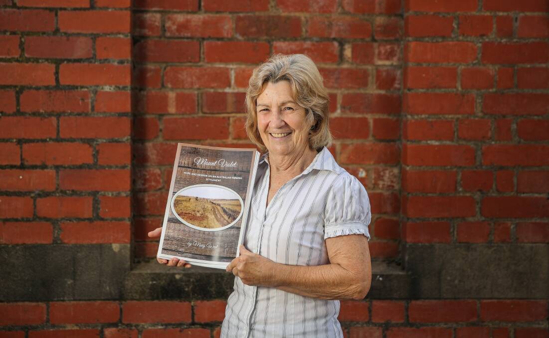 Book launch: Mortlake Historical Society's Sue Potter has helped produce a book on the history of the soldier settlement north of Mortlake. Picture: Morgan Hancock
